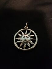 Avery Sterling Silver Sun Charm or Pendant Dbl-Sided Retired