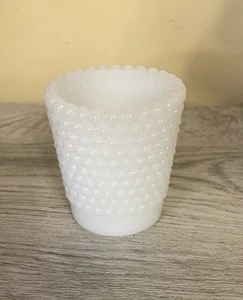 Vintage Hobnail White Milk Glass Toothpick Holder/ Votive Candle - Picture 1 of 4