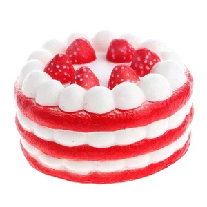 Squishy Jumbo Simulazione Fragola Torta Compleanno Squishies Pu Slow Rising Fun S - Foto 1 di 28
