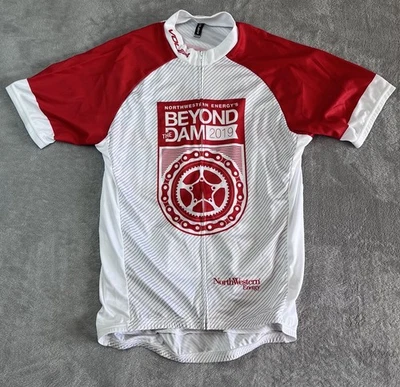 Voler Cycling Jersey Mens Large Red White Biking Shirt Bike Zip USA - Image 1 of 4