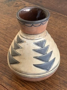 1910 Weller Souevo Vase Keramik Antik Kunsthandwerk Indianer Design - Bild 1 von 14