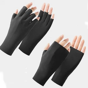 (2 Pairs) Anti UV Gloves for Nail Lamp Light Manicure Gloves UV Protection Gl... - Picture 1 of 9