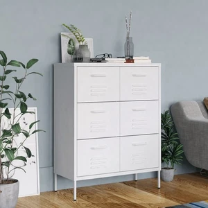 Drawer Cabinet Steel Sideboard Bookcase Storage Cabinet Multi Colours vidaXL - Picture 1 of 99