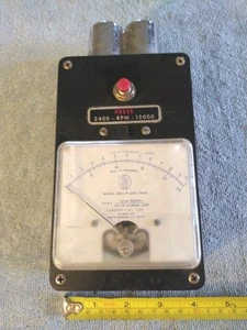 Vtg Abbeon Cal Photo-Tach Meter RPM 2400-12000 Made In USA - Picture 1 of 9