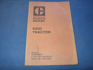 CAT CATERPILLAR 631D TRACTOR PARTS BOOK MANUAL S/N 24W1-UP - Picture 1 of 3