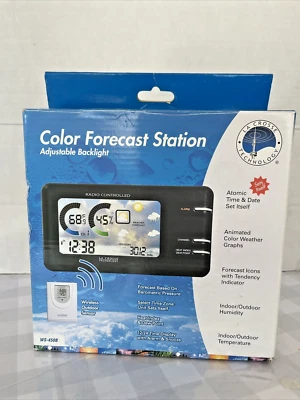 La Crosse Color Forecast Station with Heat Index WS-450B New - Image 1 of 4