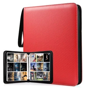 Trading Card Binder 900 Pockets Baseball Card Binder Sleeves with Zipper Doub... - Picture 1 of 7