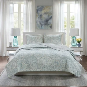 Quilt Set 3 Pcs Trendy Cover Cozy Coverlet Lightweight All Season Bedding - Picture 1 of 18