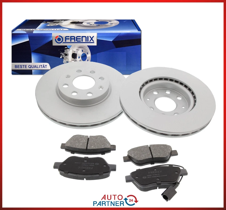 Dischi Freno Pastiglie Anteriori per Fiat Grande Punto 199 Ø257mm Asse Ant. Set - Immagine 1 di 1