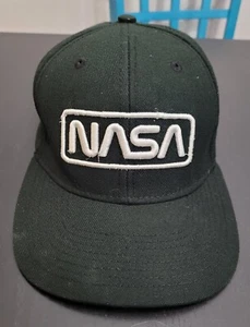 NASA H3 Sombrero Sombrero Adulto Talla Única Negro Snapback 3D Script Logo Espacio - Imagen 1 de 4