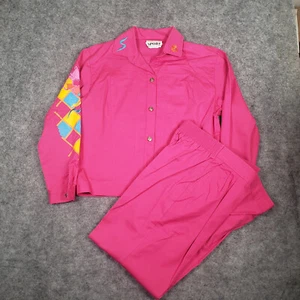 VTG Sunny Sport by Sunny South Fashions Pant Suit Ladies 10 jacket/12 Pant Pink - Picture 1 of 21
