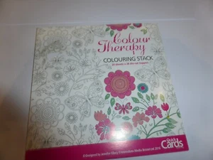 6" x 6 "PAPER PAD COLORING STACK COLOUR THERAPY FLOWERS BUTTERFLIES - Picture 1 of 3