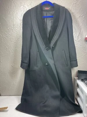 Abrigo Mujer Alorna Super Fina Negro Mezcla Lana Chaquetón Chaqueta Forrada Talla Pequeña Foto 1 de 4