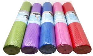 Yoga Mat Exercise Fitness Pilates Camping Gym Pad Non-Slip 1/4" HighDensity Foam - Picture 1 of 8