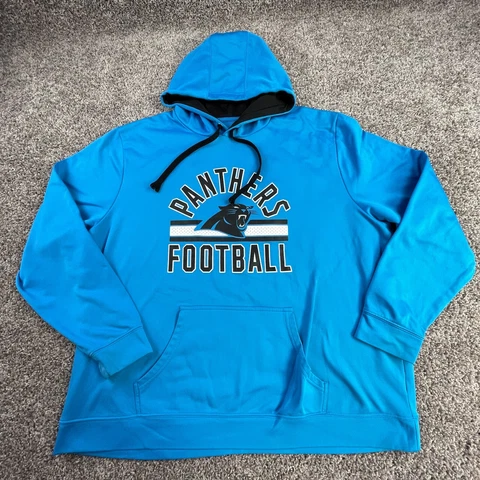 Carolina Panthers Sweatshirt Mens 3XL XXXL Blue Pullover Hoodie NFL Football * Cover