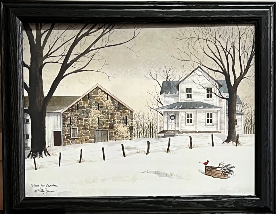Billy Jacobs Christmas Print Framed Studio Canvas Home for Christmas (18.5x14.5) - Image 1 of 1
