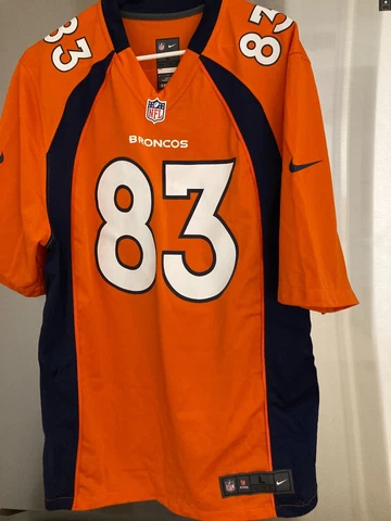 Welker #83   orange Nike NFL Denver Broncos jersey adult size Large Cover