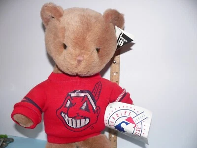 Cleveland Indians Bear W/ Sweater Point 40 Roxbury Plush Stuffed Toy + Stand - Image 1 of 4