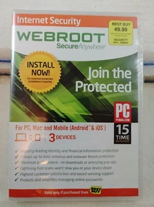 Webroot SecureAnywhere Internet Security - Full Version for Windows & Mac SEALED - Picture 1 of 2