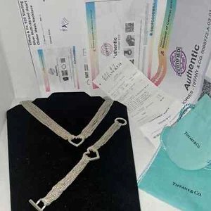 Authentic Tiffany & Co Mesh set - necklace & bracelet - Picture 1 of 7