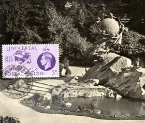 GB KGVI 1949 FDC/Maxi Card VIEW SIDE *UPU* Statue Berne Relevant Swiss PPC K67a - Picture 1 of 12