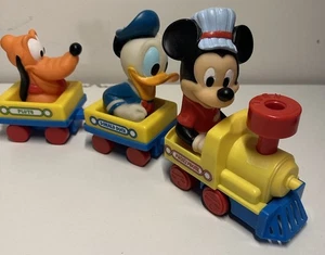 Juego de tren de juguete Walt Disney Mickey Mouse Pato Donald Pluto Windup Anillco *FUNCIONA* - Imagen 1 de 7