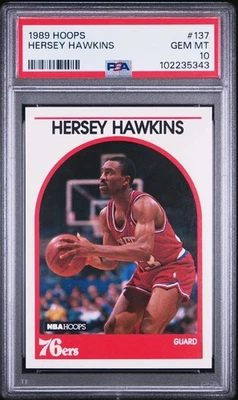 HERSEY HAWKINS RC 1989 обручи #137 76ERS PSA 10🏀3️⃣ - Изображение 1 из 2