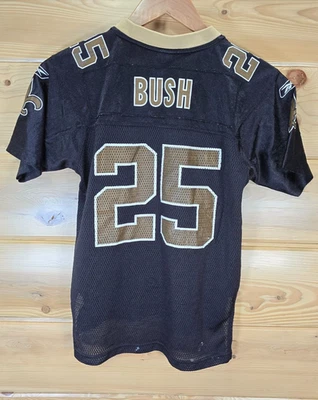 Футболка молодежная New Orleans Saints No25 Reggie Bush средний размер Reebok Stain - Изображение 1 из 4