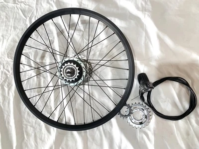 Shimano Nexus Inter 8 Nabe in ISO 451 Laufrad, microSHIFT 8 Schalthebel, 3 Ritzel - Bild 1 von 4