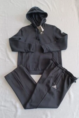 New Women's Adidas Fleece Sweatsuit ~Black/White ~ Size XL - Image 1 of 4