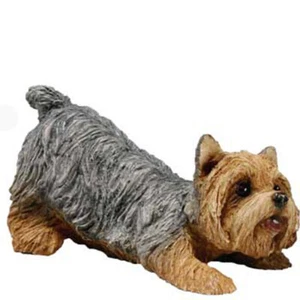 Yorkie Figur handbemalt Stretching - Sandicast - Bild 1 von 1