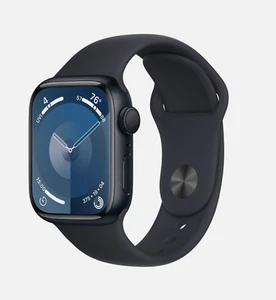 Apple Watch Series 9 GPS 41mm Midnight Aluminum Case w Sport Band MR8W3LL/A - Zdjęcie 1 z 8