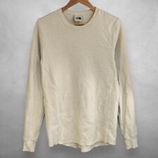 The North Face Waffle Knit Shirt Men’s S Ivory Long Sleeves