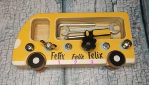 Personalisierung für BusyBus Holzpuzzle Montessori, Geschenk für Kinder - Bild 1 von 10