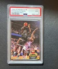 1992 Stadium Club Shaquille O'Neal #201 Members Only Members Choice RC PSA 9