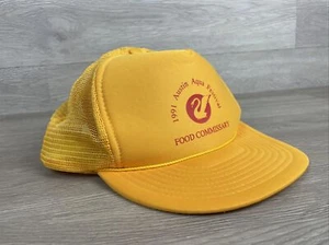 Gorra de camionero Austin Aqua Festival Snapback malla de espuma amarilla 1991 - Imagen 1 de 8
