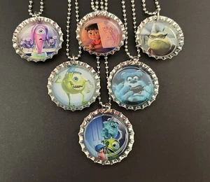Monster themed  / set of 6  Complete necklaces / party favors /m / Monster Inc - Picture 1 of 1