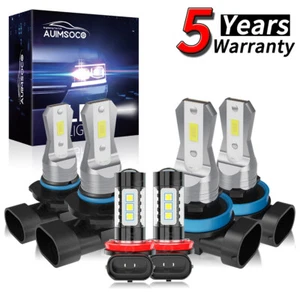 For Nissan Maxima 2009-2014 6500K LED Headlight Kit Bulbs Hi/Lo Beam Fog Light - Picture 1 of 17