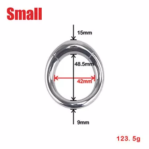 Magnetic Thick Curved Stainless Steel Cock Ring Penis Erection Stay-Hard Sex Toy - Picture 1 of 13