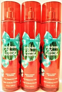 Bath Body Works JAPANESE CHERRY BLOSSOM Fine Fragrance Mist, 8 fl oz, NEW x 3 - Picture 1 of 3