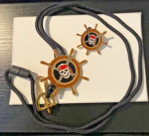 Disney Parks Pin & Bolo Pirates Skull Cast Member Limited Edition Disneyland DLR - Picture 1 of 6
