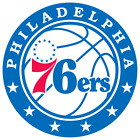 Autocollant couleur logo basketball Philadelphia 76ers NBA sport - livraison gratuite