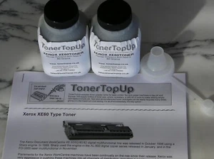 Two Bottles Toner Refill Xerox WorkCentre XE60 6R00916 6R00917 AL-80TD FO-26ND - Picture 1 of 2