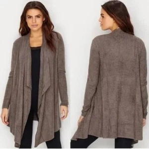 Barefoot Dreams Size L/XL Bamboo Chic Lite Calypso Wrap Open Cardigan Brown 436 - Picture 1 of 9