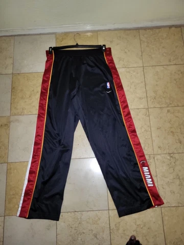 Vtg Nike NBA Authentics Miami Heat Warm Up Tear Away Pants XL Cover