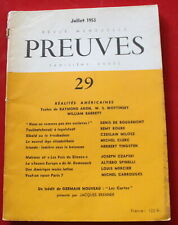 PREUVES - Revue n°29 (1953) Toukhatchevski, Ribald, Germain Nouveau, M Seuphor..