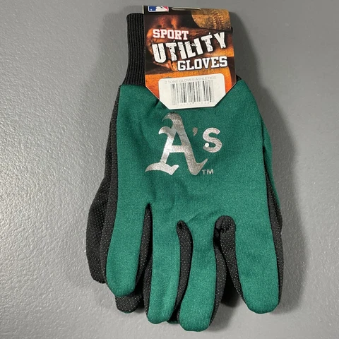 Oakland Athletics MLB Baseball Two Tone Sports Utility Gloves Green Team Logo Cover
