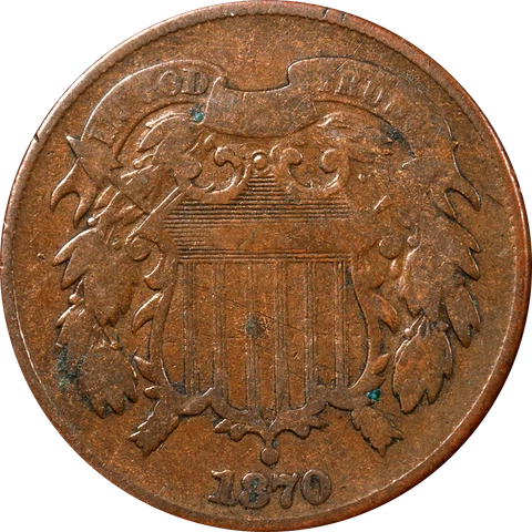 1870 Two (2) Cent Piece Great Deals From The Executive Coin Company Cover