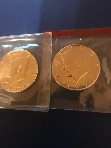 1991 P+D KENNEDY HALF UNCIRCULATED STILL IN MINT CELLO L@@K Cover