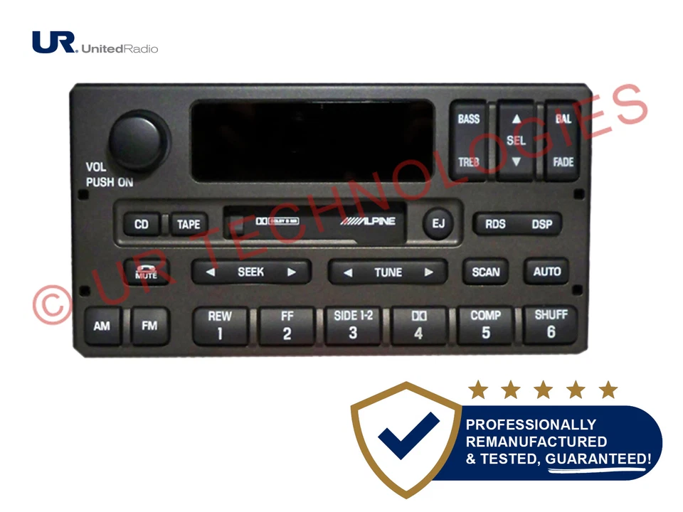 RADIO AM/FM/CASSETTE OEM 1W1F18C870HA DE COLECCIÓN PARA AUTO URBANO LINCOLN 2001-2002 Foto 1 de 1
